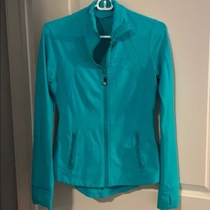 Lululemon turquoise runners jacket.